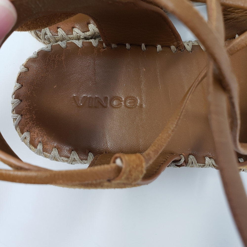 VINCE Tibor Espedrille Wrap sandals Size 8.5 - Picture 6 of 11